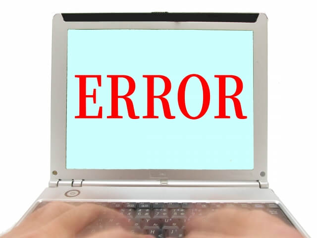 パソコンの障害の画像